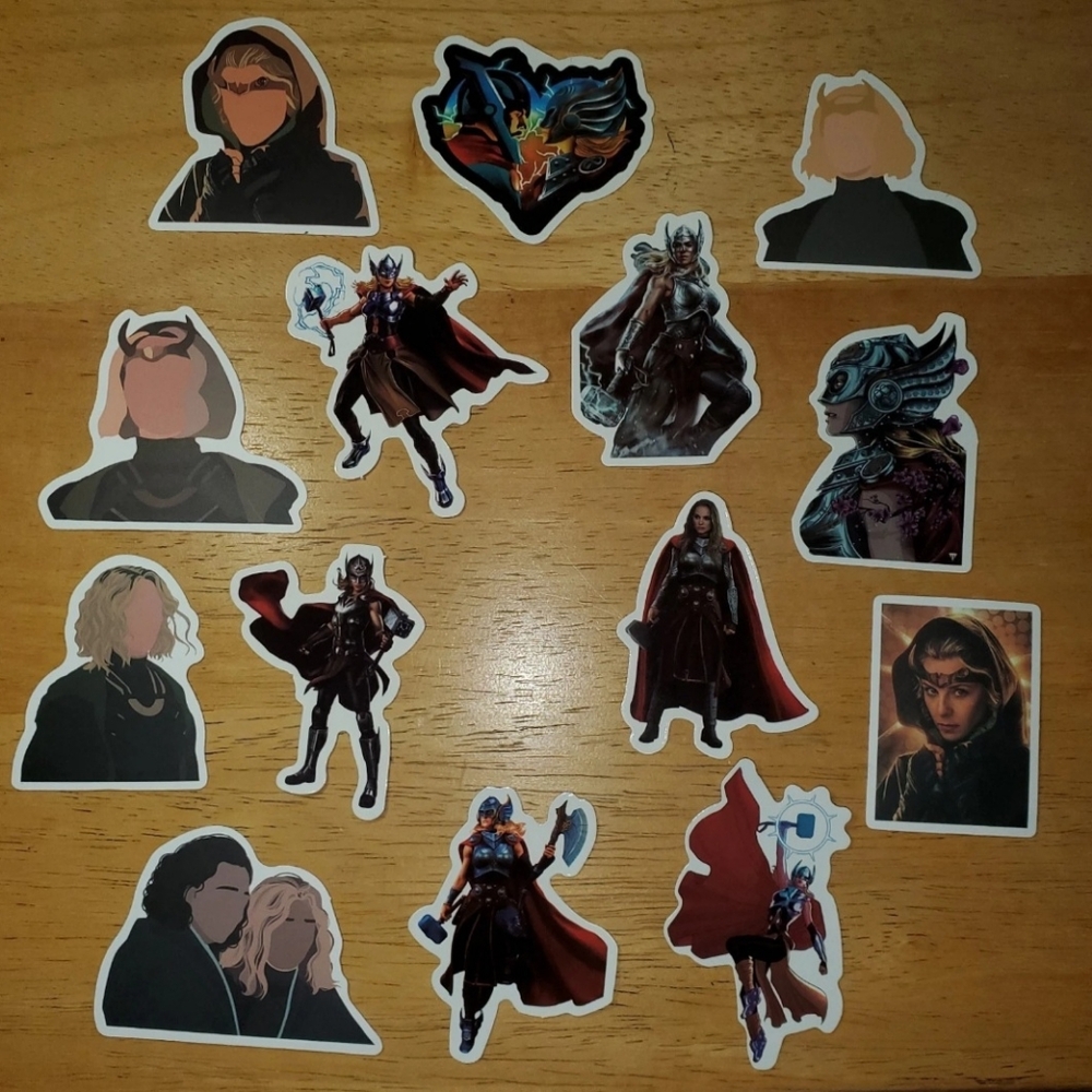 💙 🐰SALE!🐣 Marvel Themed Stickers Thor Jane Loki